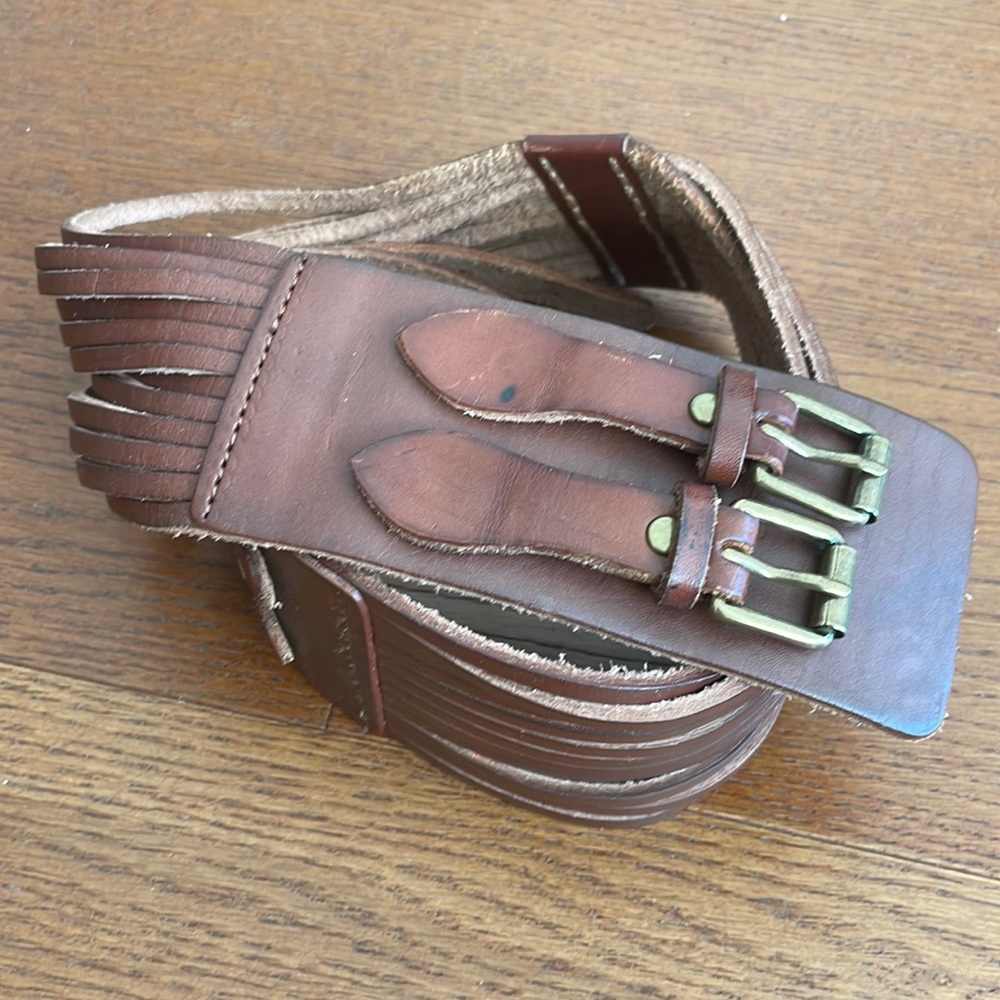 Jcrew leather waist belt xs